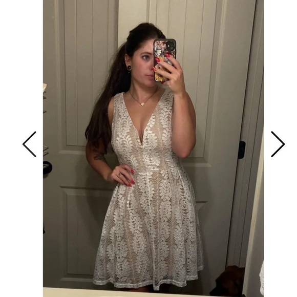 Lulu's White Lace Dress - Picture 3 of 16